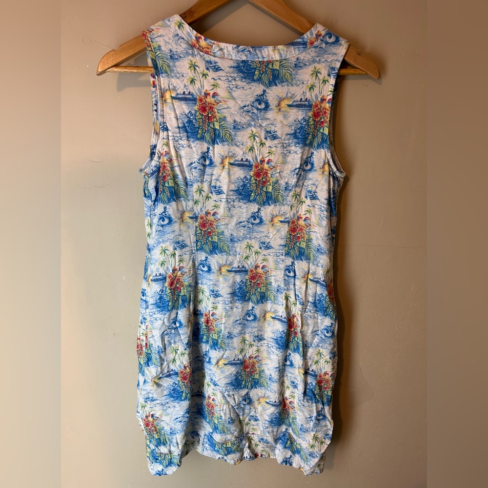 Disney Cruise Line Tropical Tank Top Dress Size S Vacation Aloha Mickey Travel - Picture 6 of 8